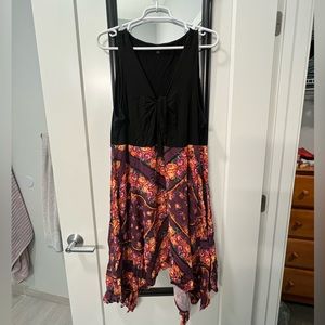 Torrid Tank Top High to Low Dress Floral